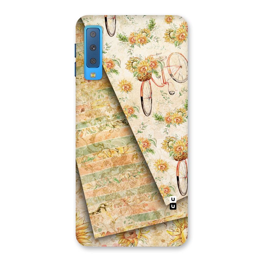 Floral Bicycle Back Case for Galaxy A7 (2018)