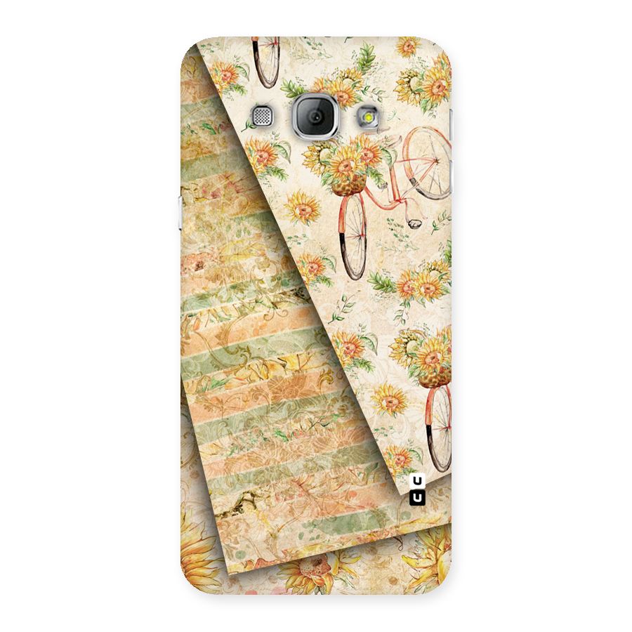 Floral Bicycle Back Case for Galaxy A8