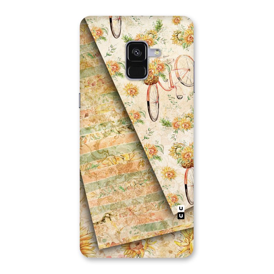 Floral Bicycle Back Case for Galaxy A8 Plus