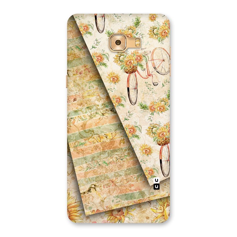 Floral Bicycle Back Case for Galaxy C9 Pro
