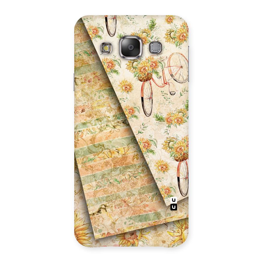 Floral Bicycle Back Case for Galaxy E7
