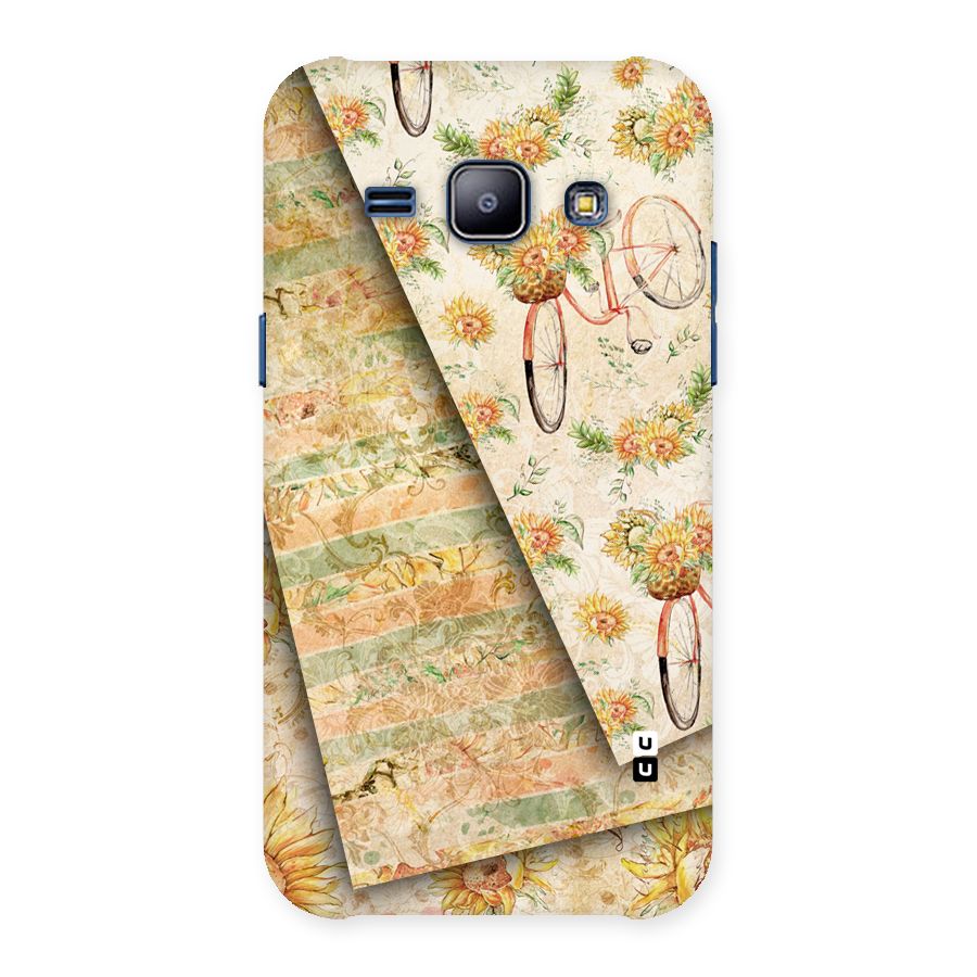 Floral Bicycle Back Case for Galaxy J1