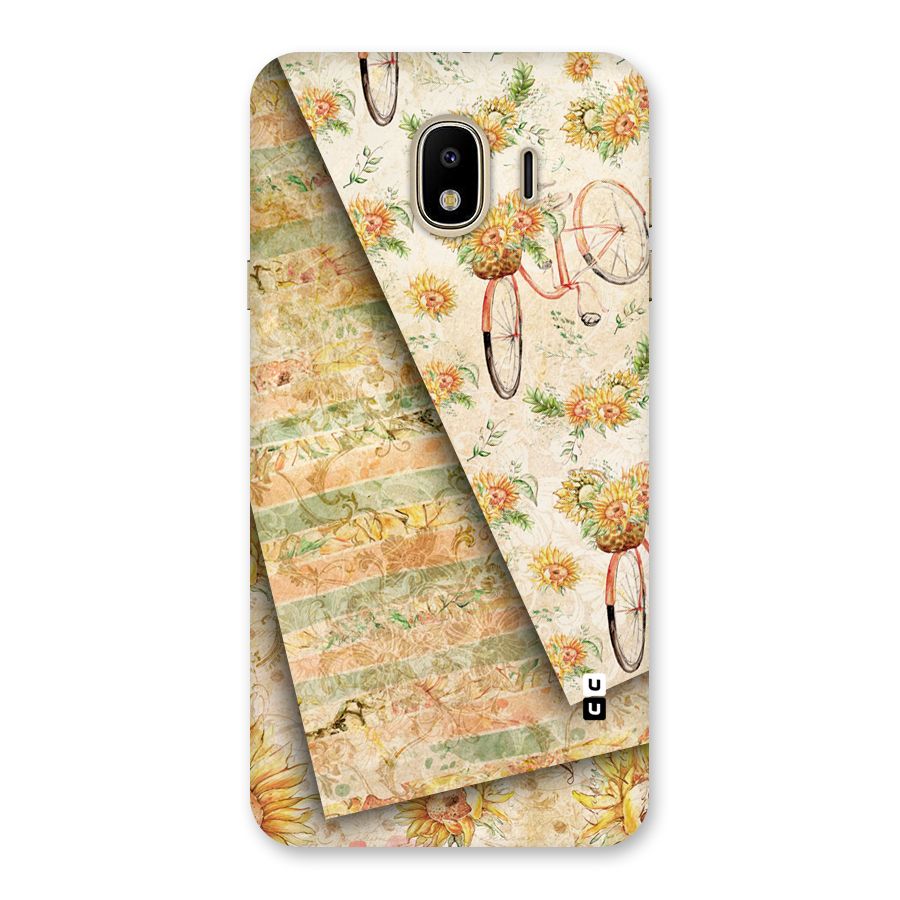 Floral Bicycle Back Case for Galaxy J4