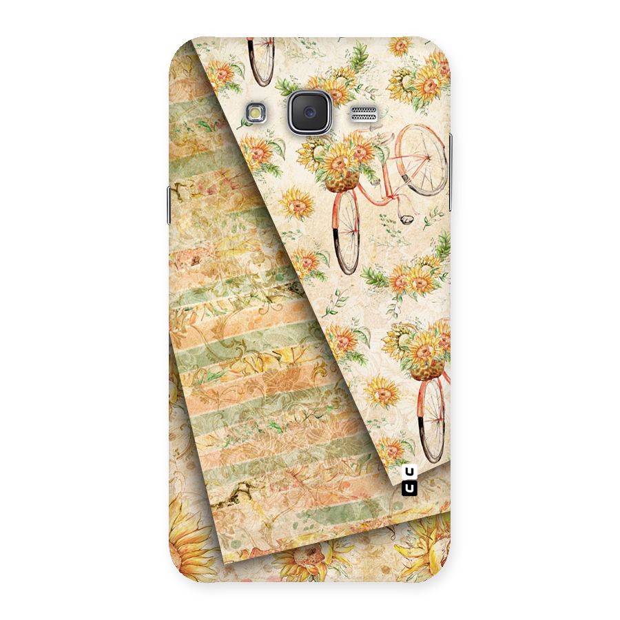 Floral Bicycle Back Case for Galaxy J7