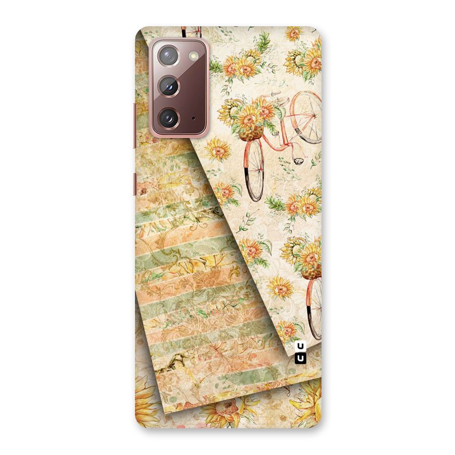 Floral Bicycle Back Case for Galaxy Note 20