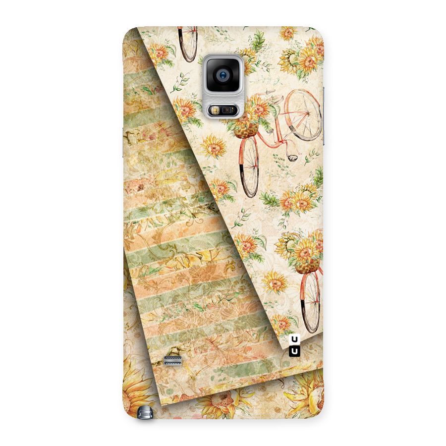 Floral Bicycle Back Case for Galaxy Note 4