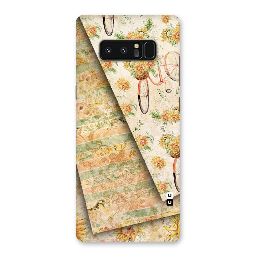 Floral Bicycle Back Case for Galaxy Note 8