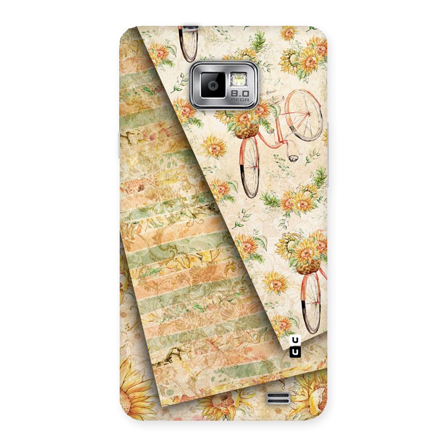 Floral Bicycle Back Case for Galaxy S2