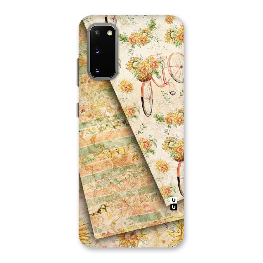Floral Bicycle Back Case for Galaxy S20