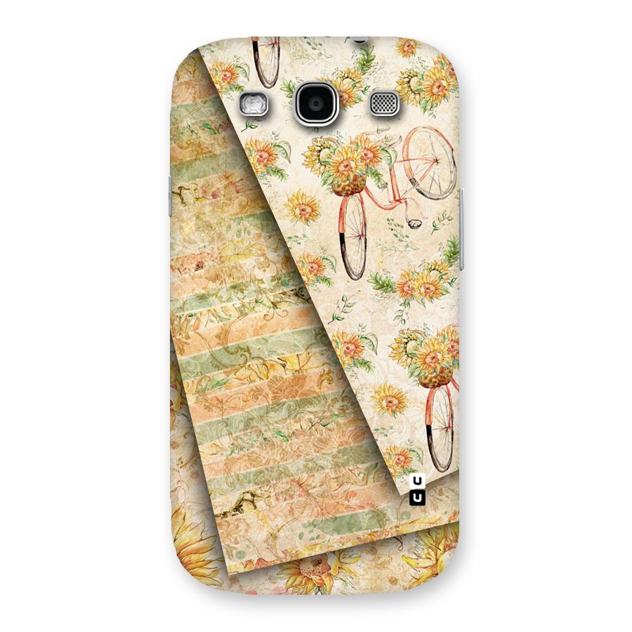 Floral Bicycle Back Case for Galaxy S3
