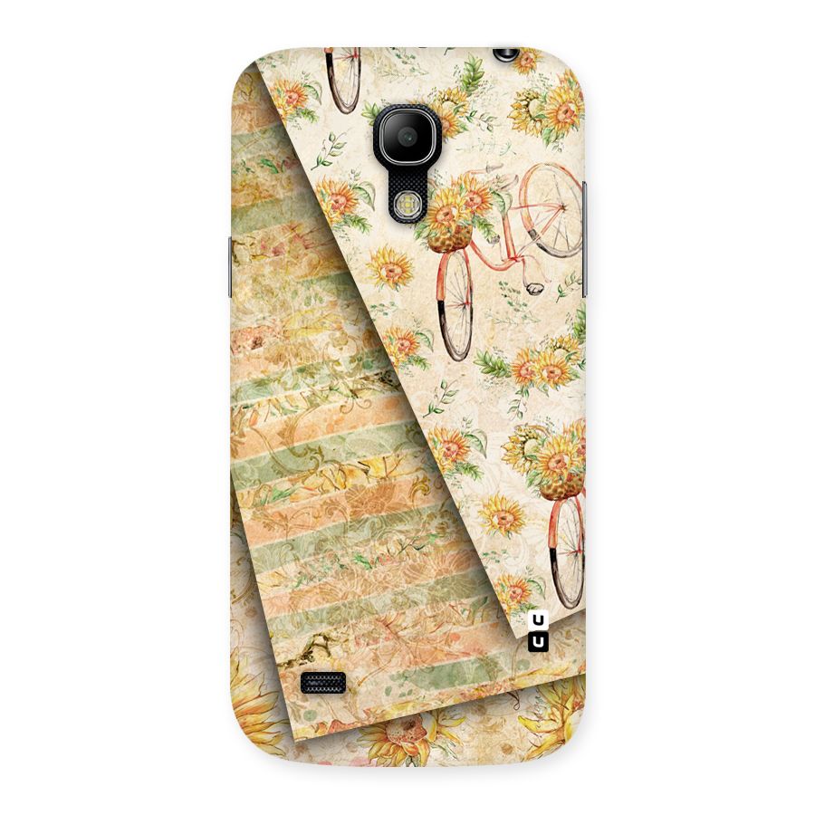 Floral Bicycle Back Case for Galaxy S4 Mini