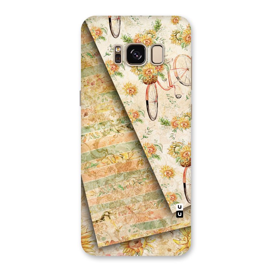 Floral Bicycle Back Case for Galaxy S8