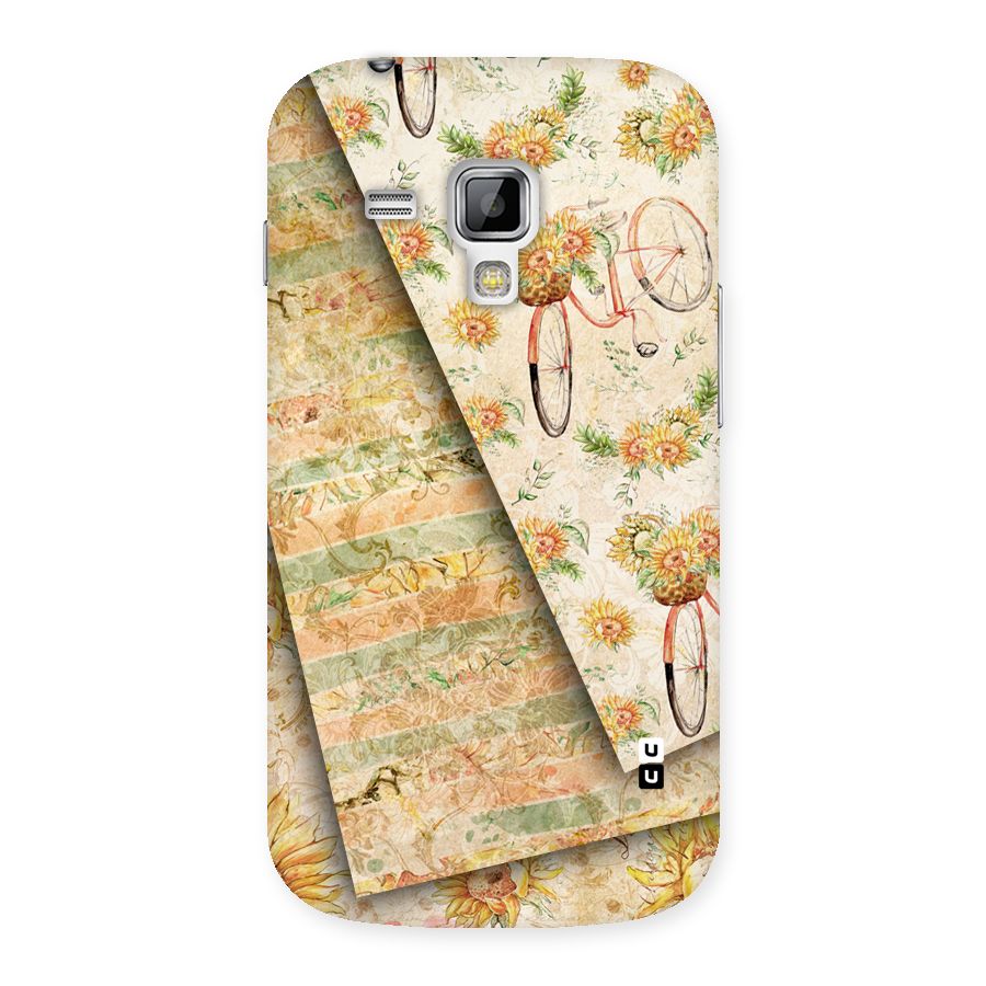 Floral Bicycle Back Case for Galaxy S Duos