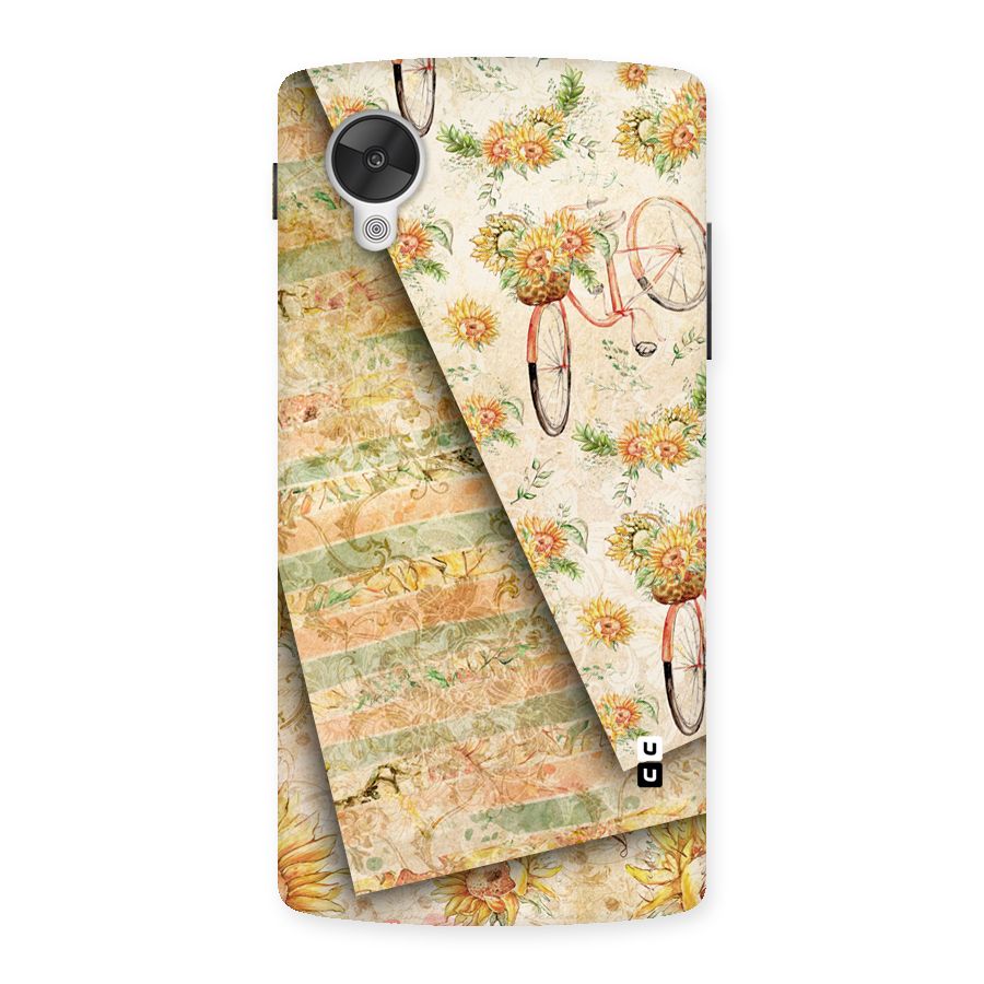 Floral Bicycle Back Case for Google Nexsus 5