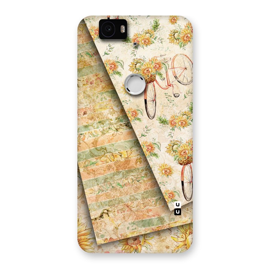 Floral Bicycle Back Case for Google Nexus-6P