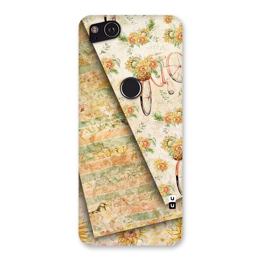 Floral Bicycle Back Case for Google Pixel 2