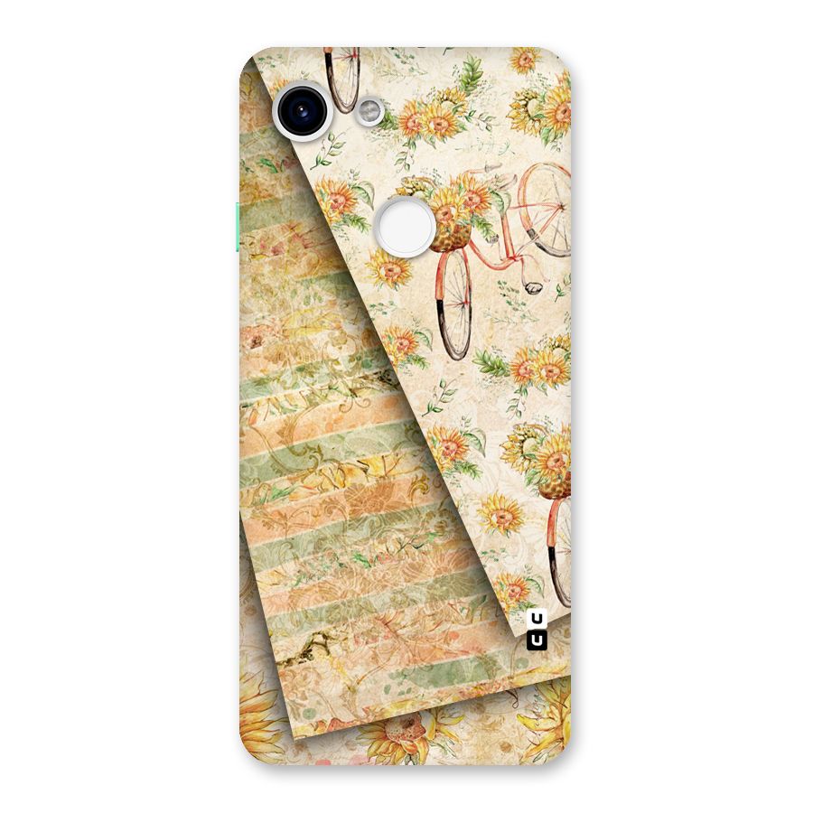 Floral Bicycle Back Case for Google Pixel 3