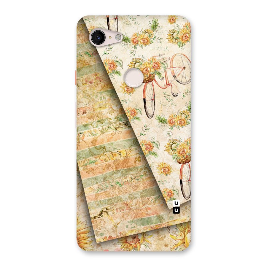 Floral Bicycle Back Case for Google Pixel 3 XL
