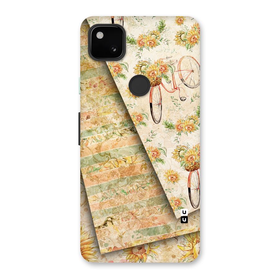 Floral Bicycle Back Case for Google Pixel 4a