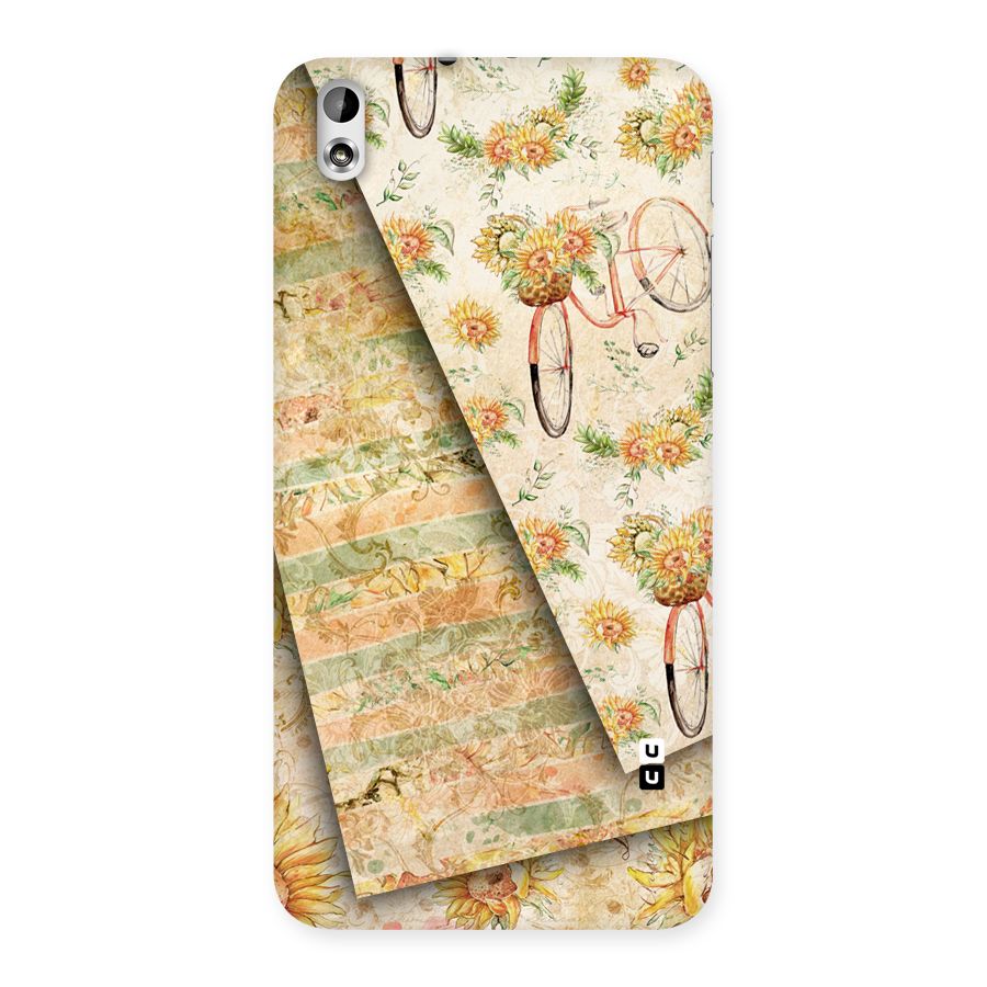 Floral Bicycle Back Case for HTC Desire 816g