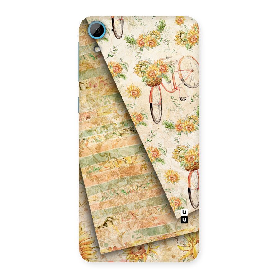 Floral Bicycle Back Case for HTC Desire 826