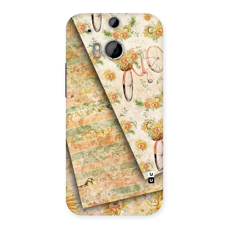 Floral Bicycle Back Case for HTC One M8