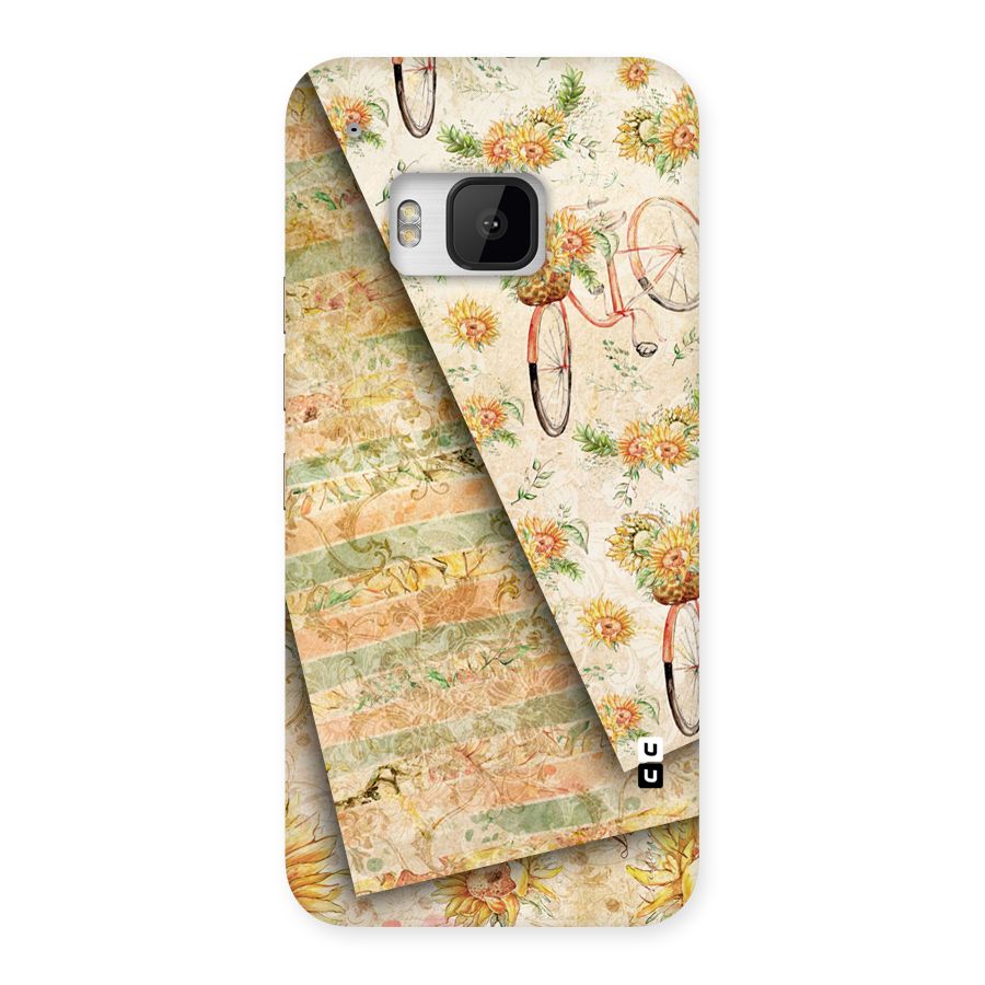 Floral Bicycle Back Case for HTC One M9
