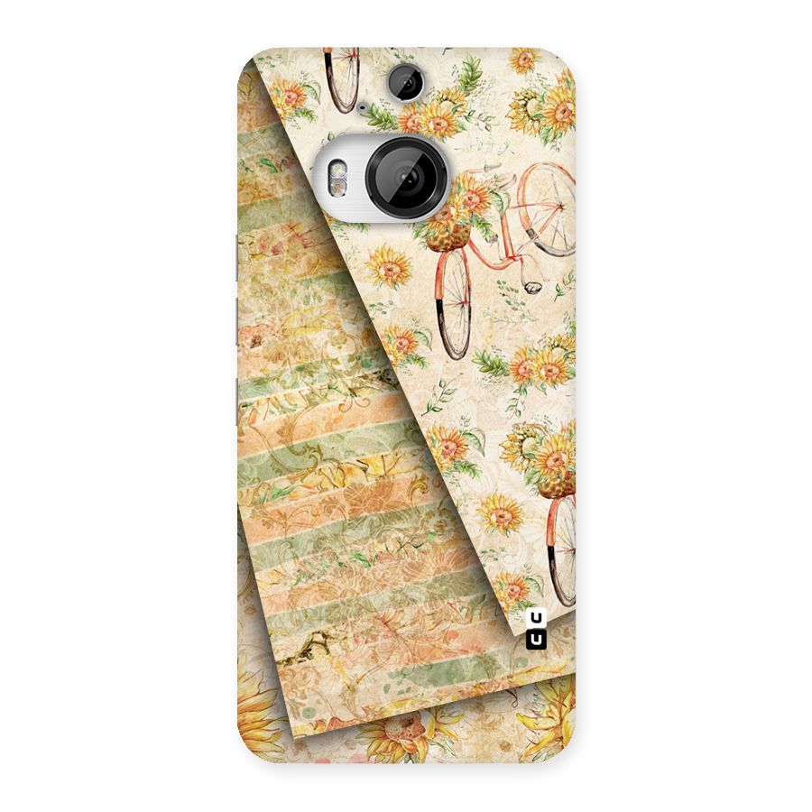 Floral Bicycle Back Case for HTC One M9 Plus