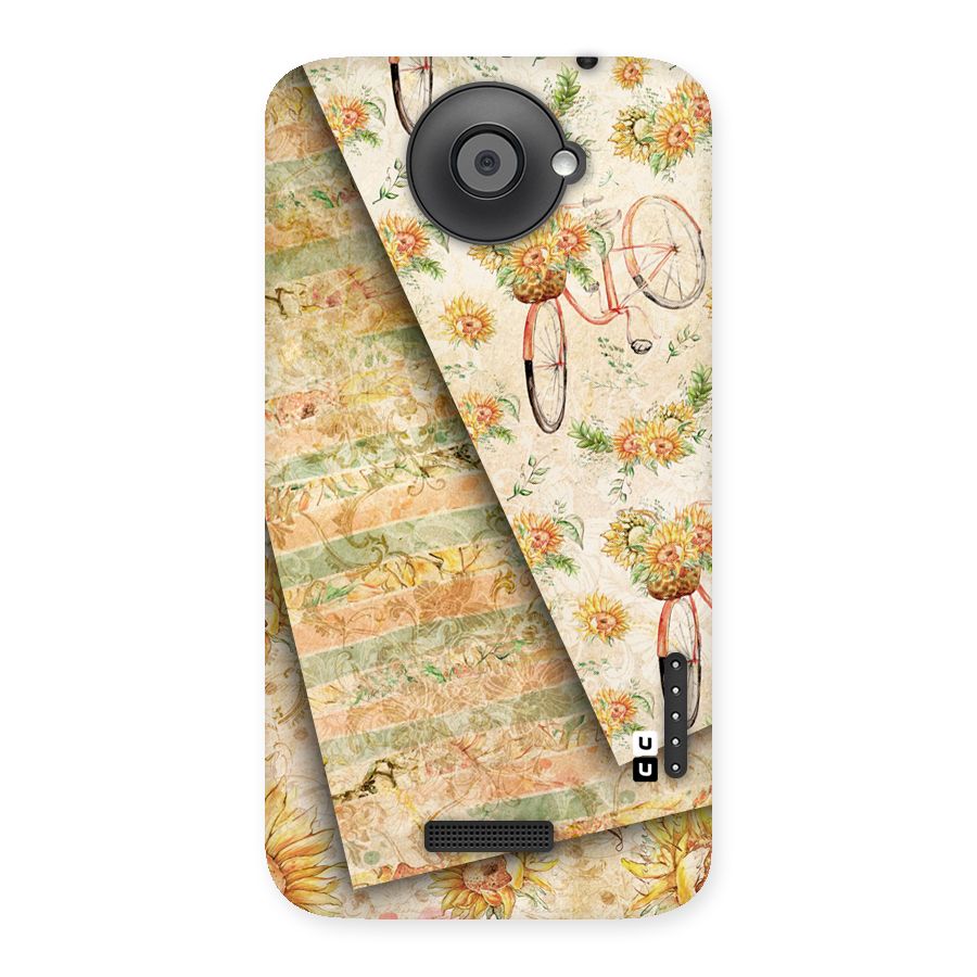 Floral Bicycle Back Case for HTC One X