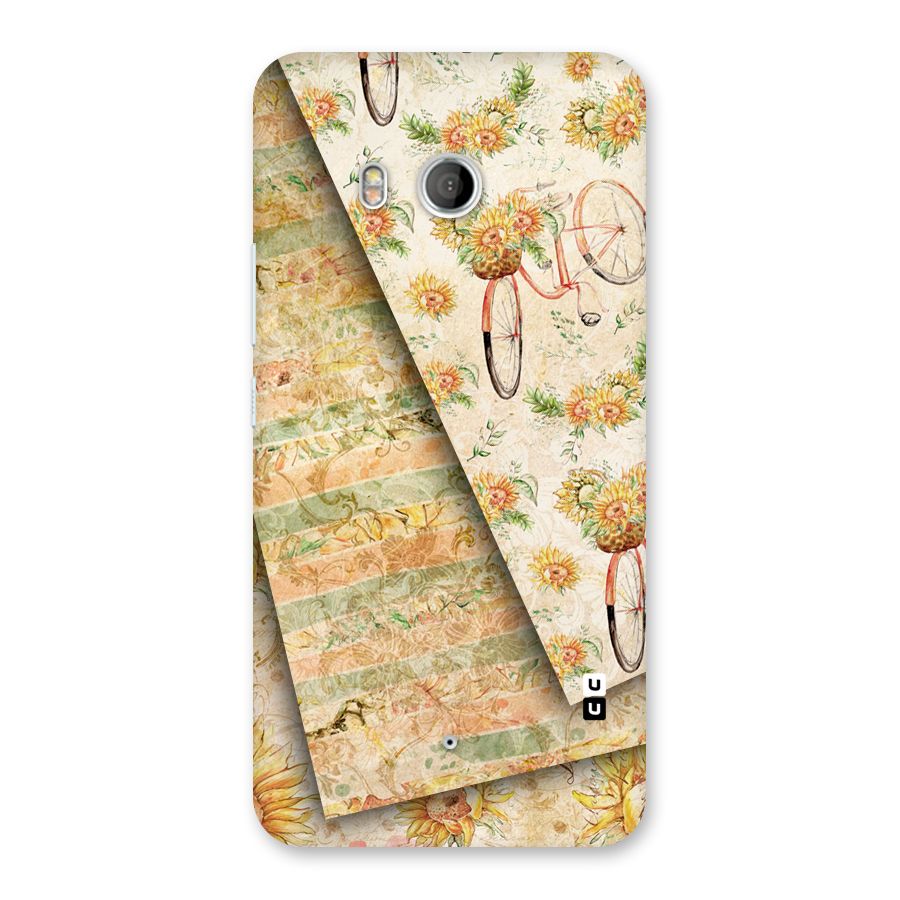 Floral Bicycle Back Case for HTC U11