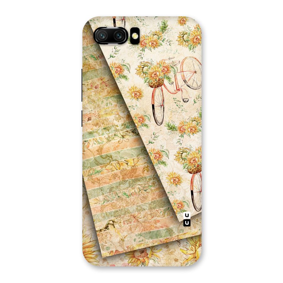 Floral Bicycle Back Case for Honor 10