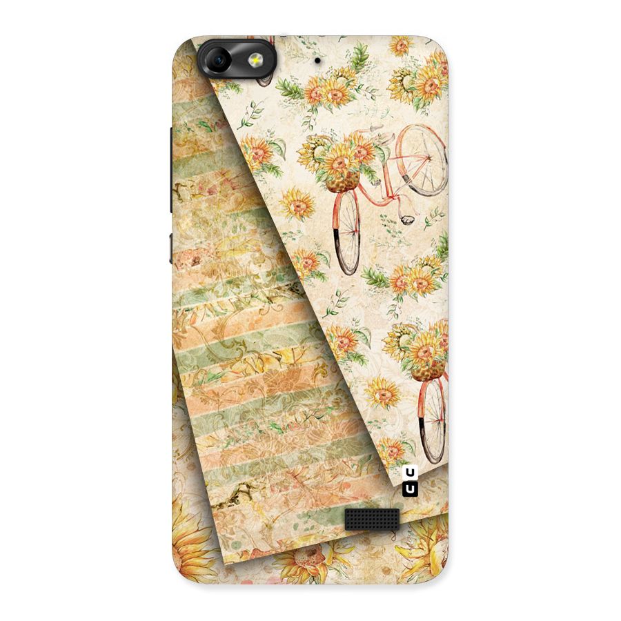 Floral Bicycle Back Case for Honor 4C