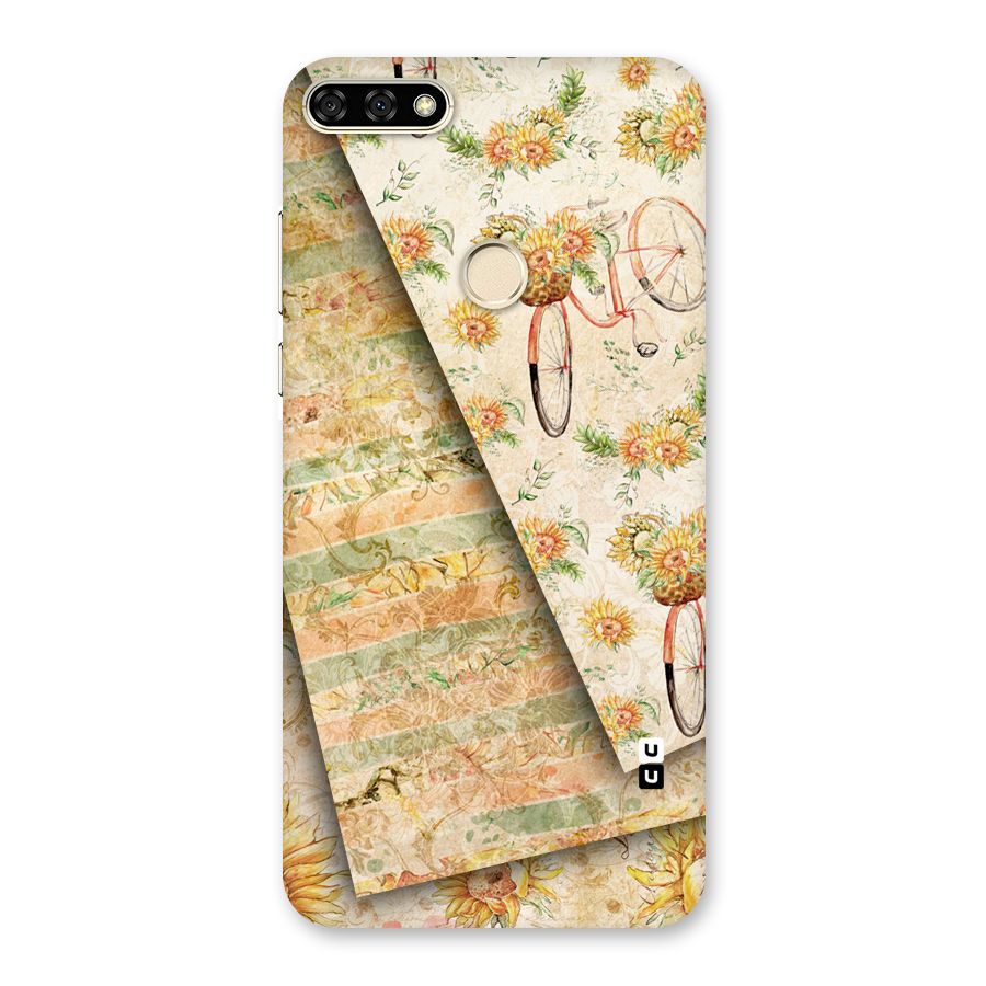 Floral Bicycle Back Case for Honor 7A
