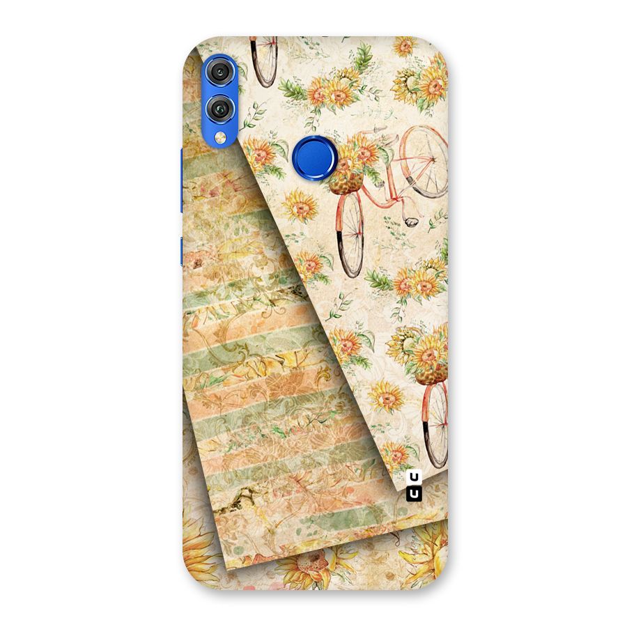 Floral Bicycle Back Case for Honor 8X