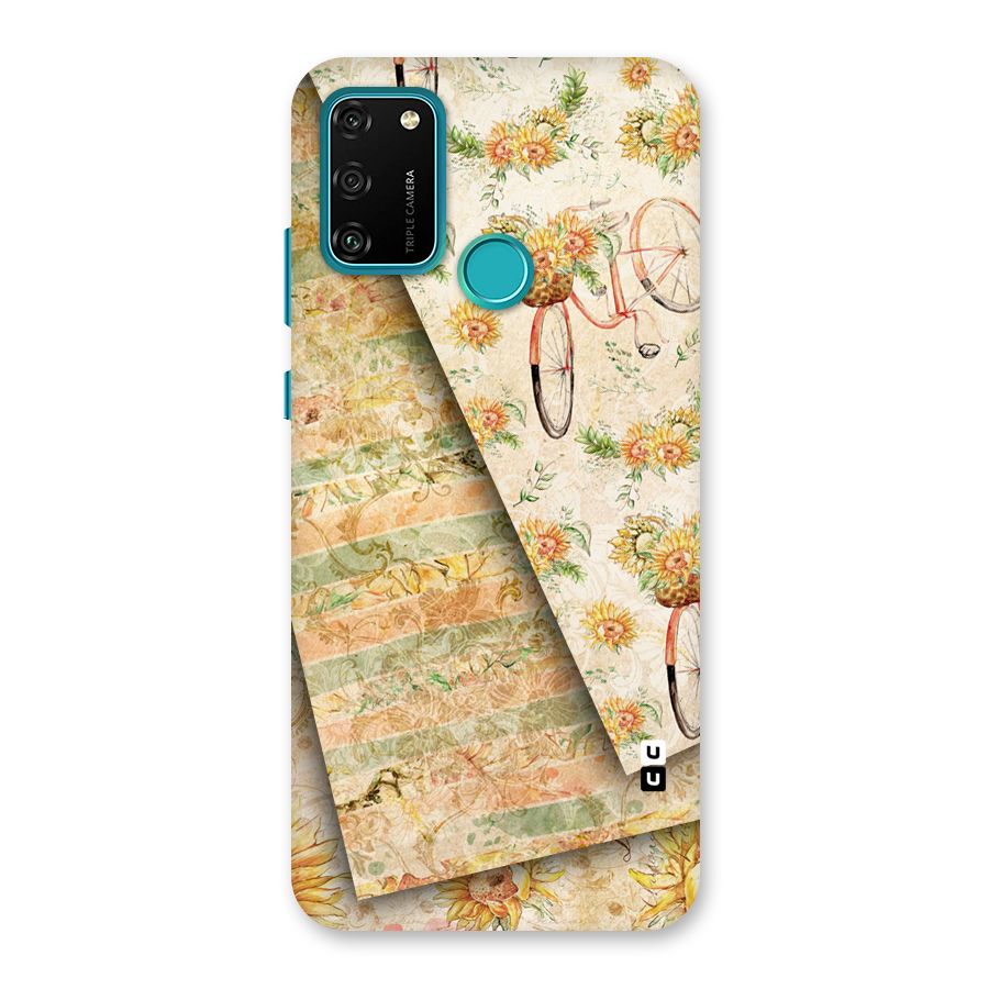 Floral Bicycle Back Case for Honor 9A