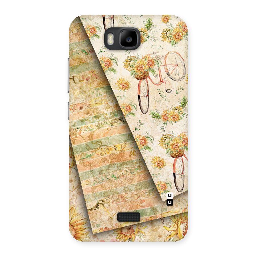 Floral Bicycle Back Case for Honor Bee
