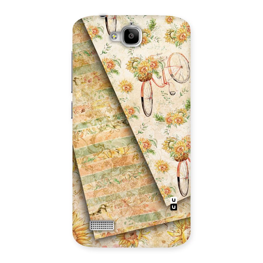Floral Bicycle Back Case for Honor Holly