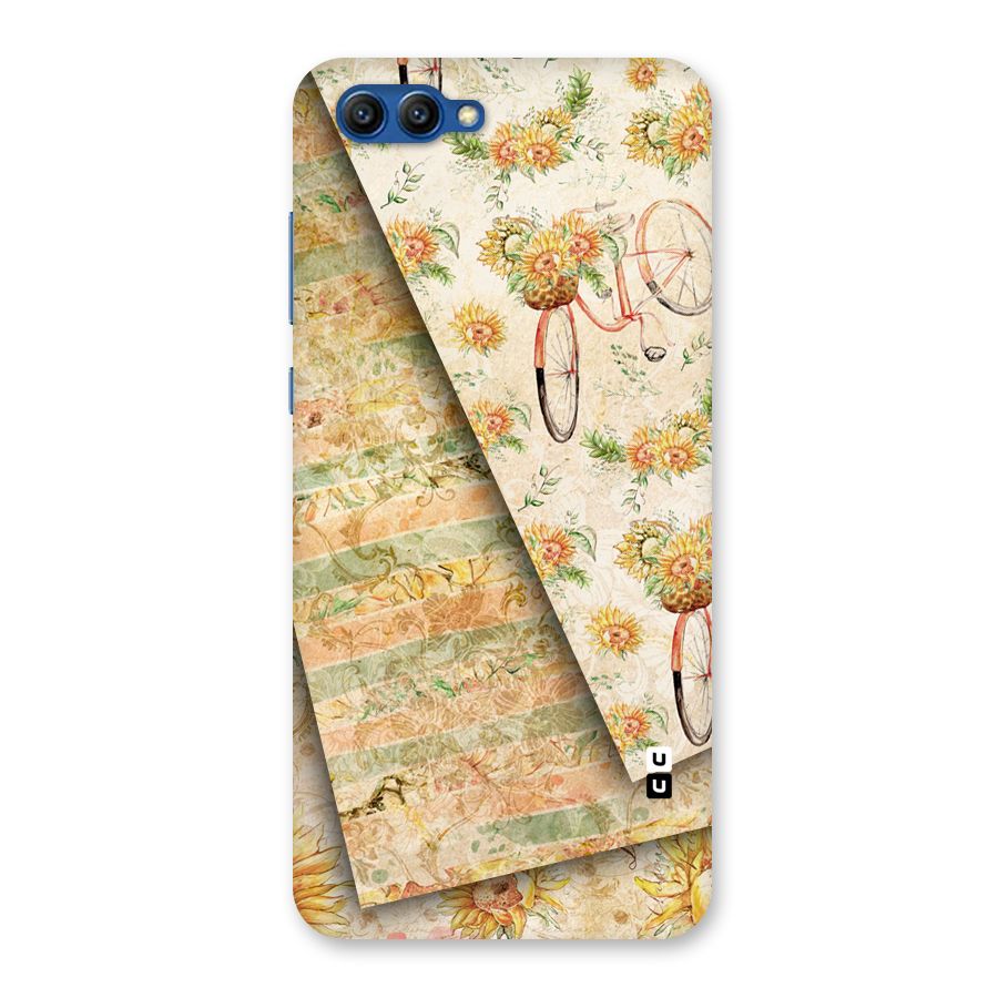 Floral Bicycle Back Case for Honor View 10