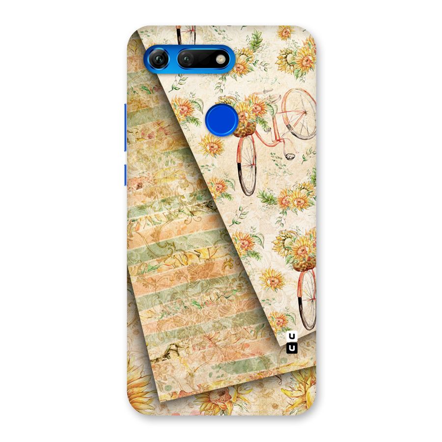 Floral Bicycle Back Case for Honor View 20
