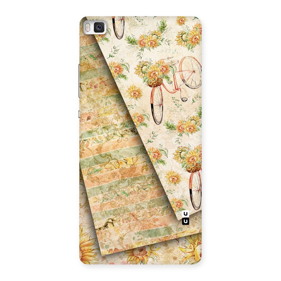 Floral Bicycle Back Case for Huawei P8