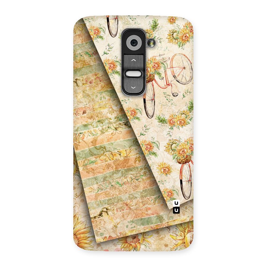 Floral Bicycle Back Case for LG G2