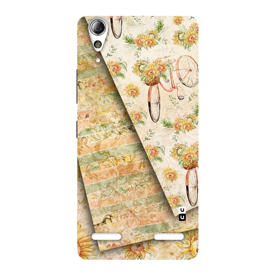 Floral Bicycle Back Case for Lenovo A6000