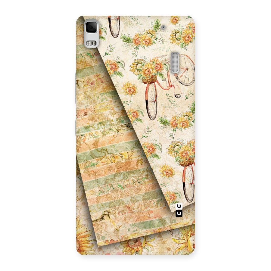 Floral Bicycle Back Case for Lenovo K3 Note