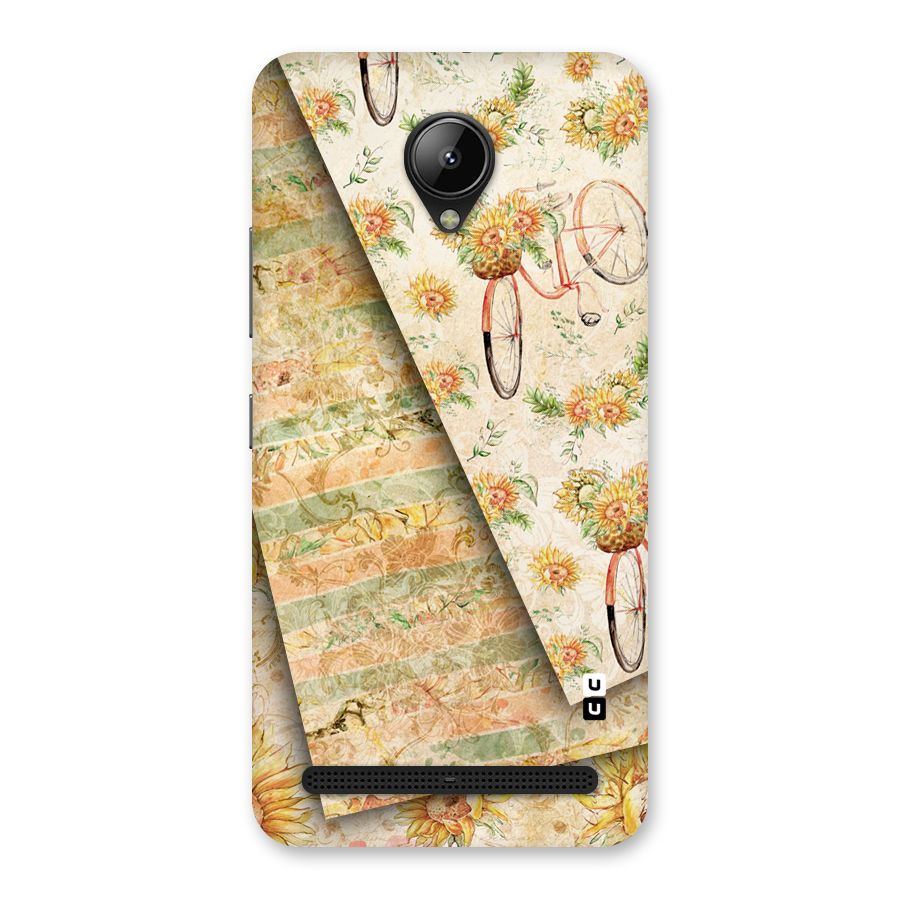 Floral Bicycle Back Case for Lenovo C2