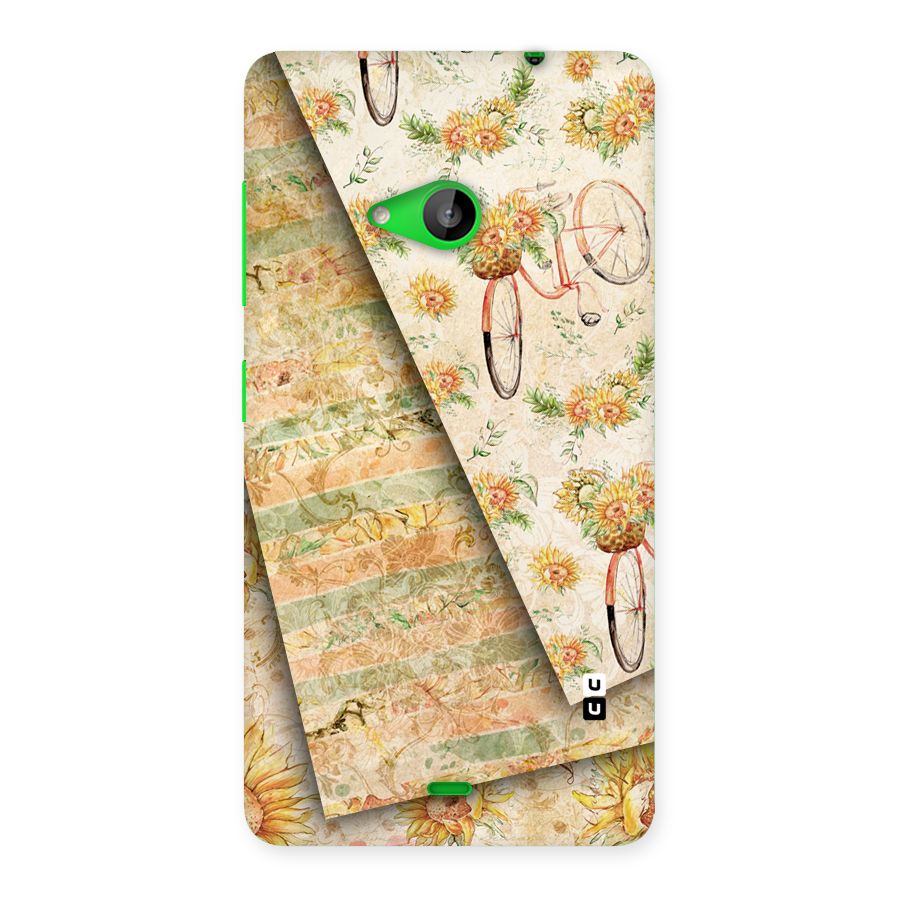 Floral Bicycle Back Case for Lumia 535