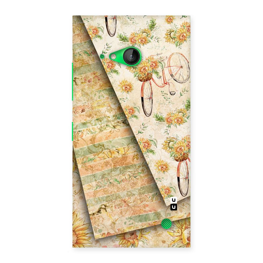 Floral Bicycle Back Case for Lumia 730