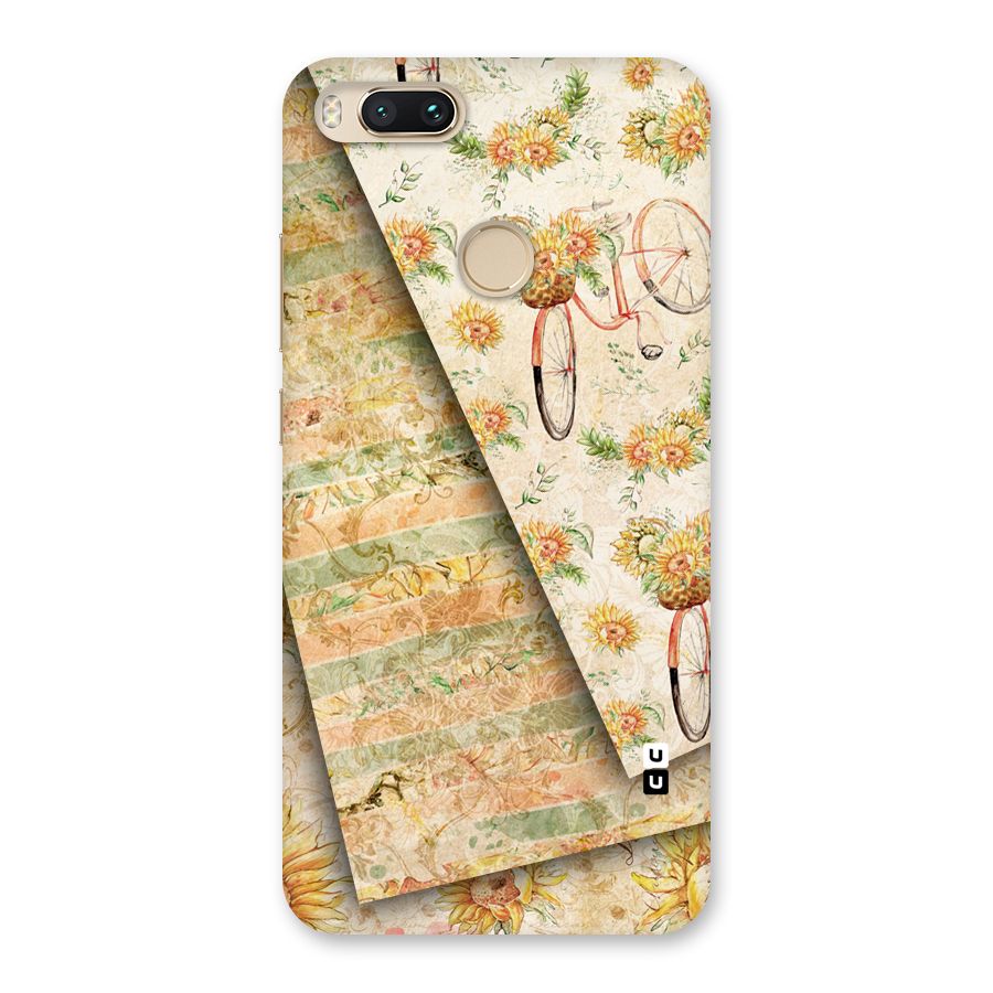 Floral Bicycle Back Case for Mi A1