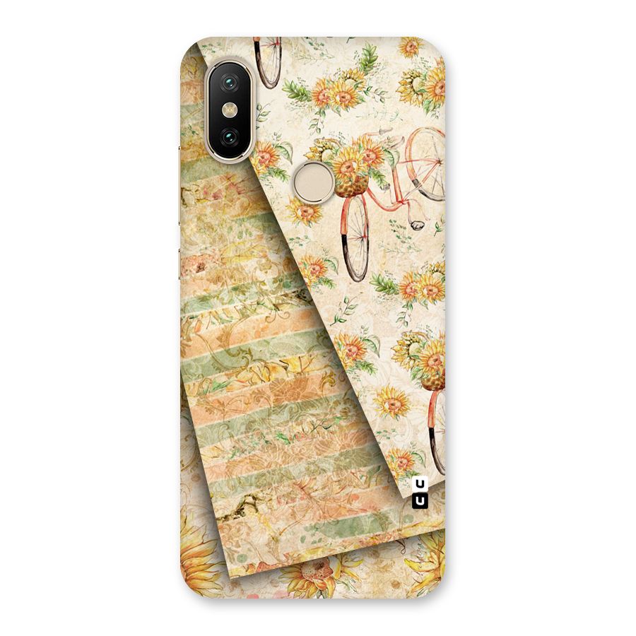Floral Bicycle Back Case for Mi A2