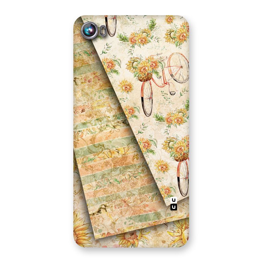 Floral Bicycle Back Case for Micromax Canvas Fire 4 A107