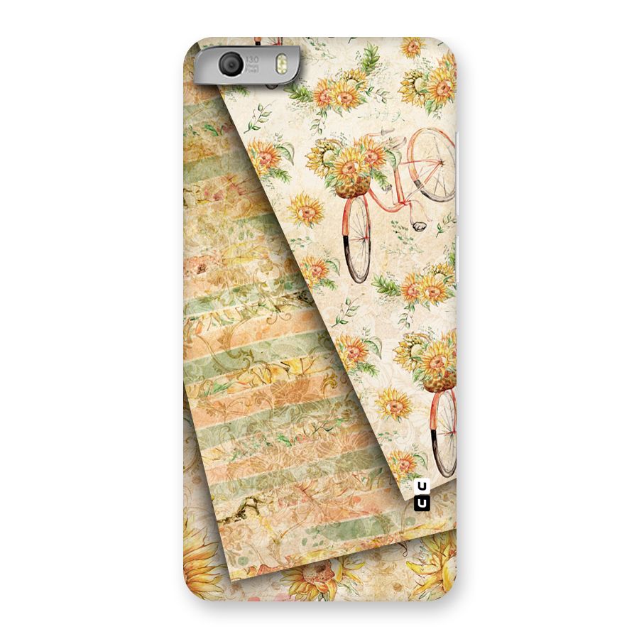 Floral Bicycle Back Case for Micromax Canvas Knight 2